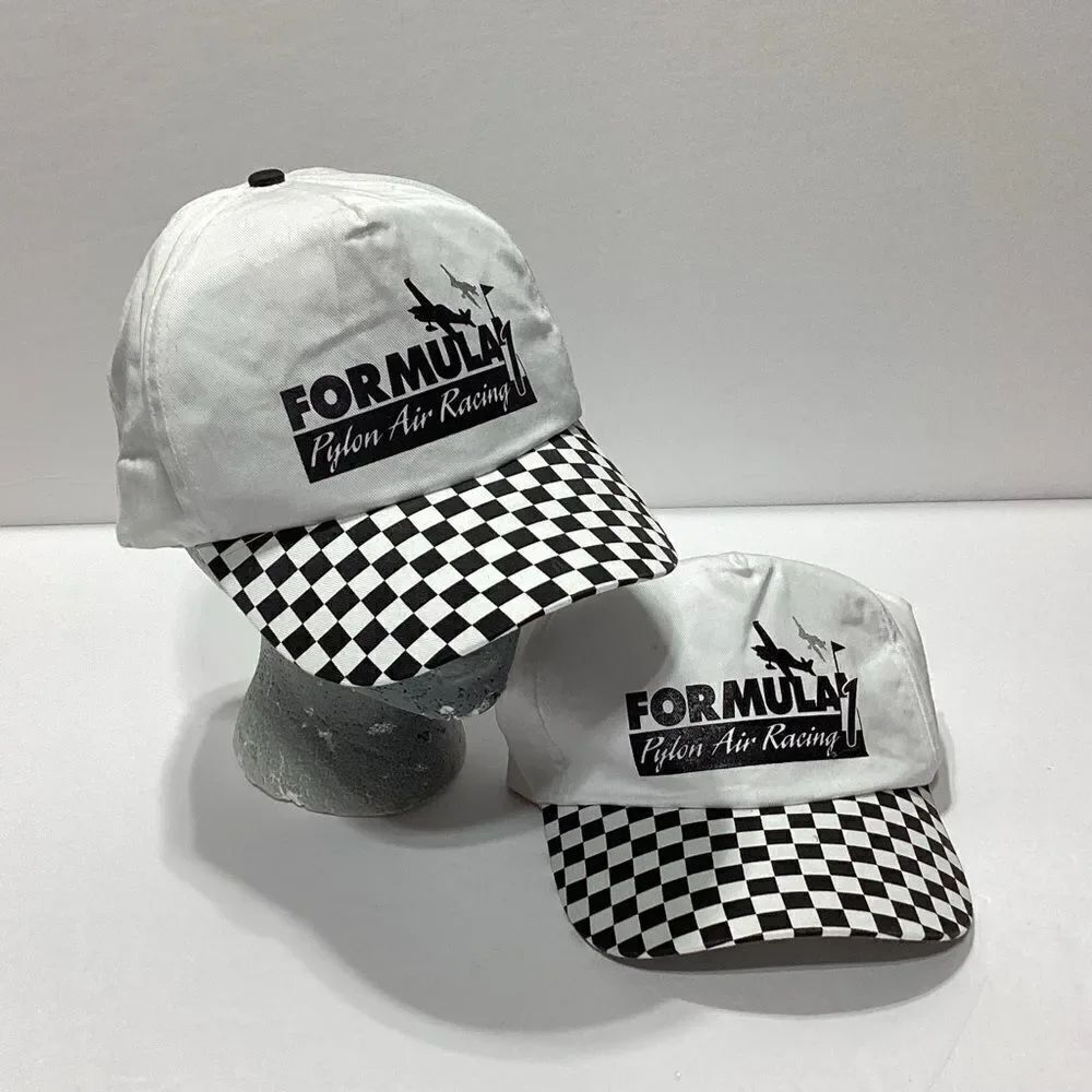 Formula 1 Pylon Air Racing Snapback Hat Pylon Air Race Black And White Hats